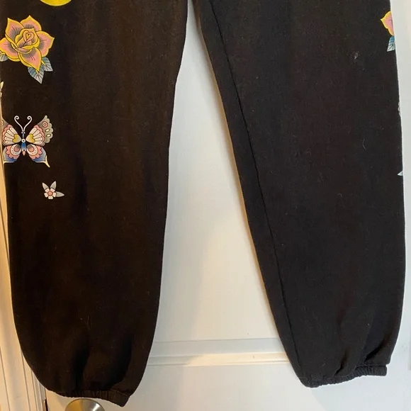 Wildfox Cotton Stretch Stretch Waistband Print Sides Sweatpants NWT - Picture 4 of 16